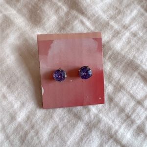 Purple Gemstone Earrings